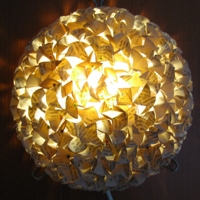 craftster Strainer Lamp